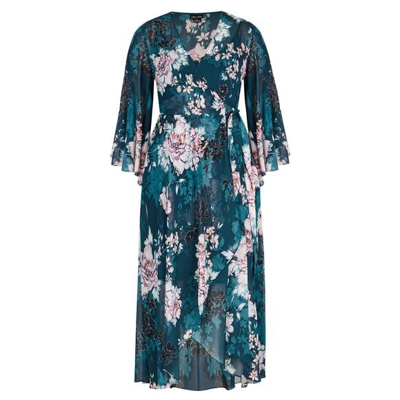 City Chic Dresses & Skirts - Plus Size Jade Blossom Maxi Dress Jade Blossom 20W